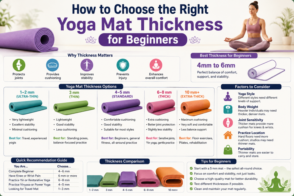 How to Choose the Right Yoga Mat Thickness for Beginners
